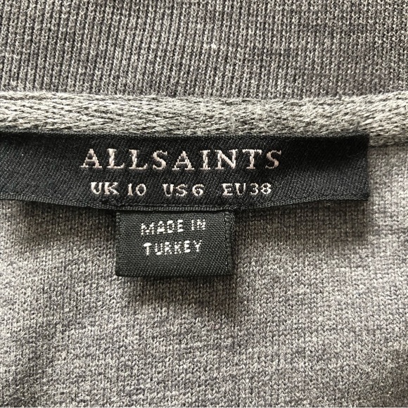 All Saints Gina Gray Draped Jacket Cardigan Size 6 - Picture 4 of 13